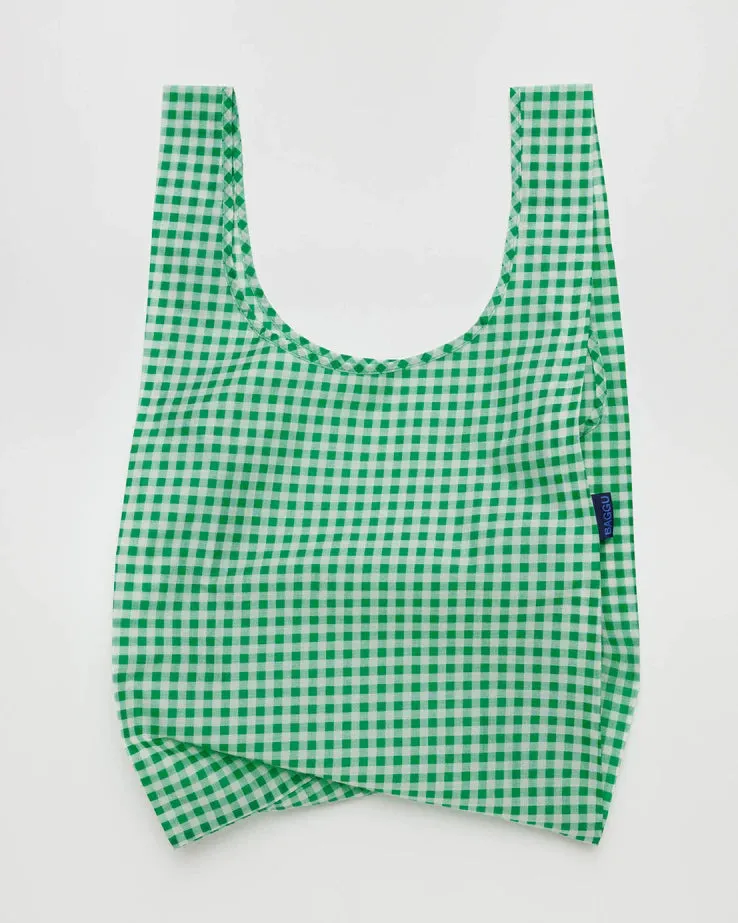 Green Gingham- Standard Baggu