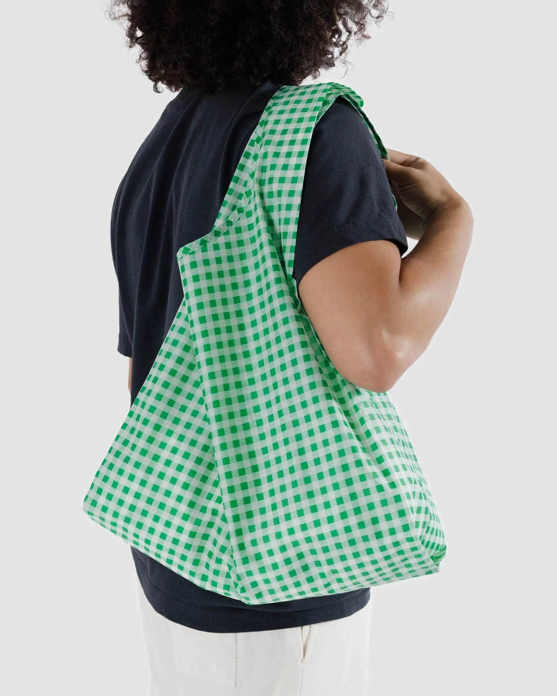 Green Gingham- Standard Baggu