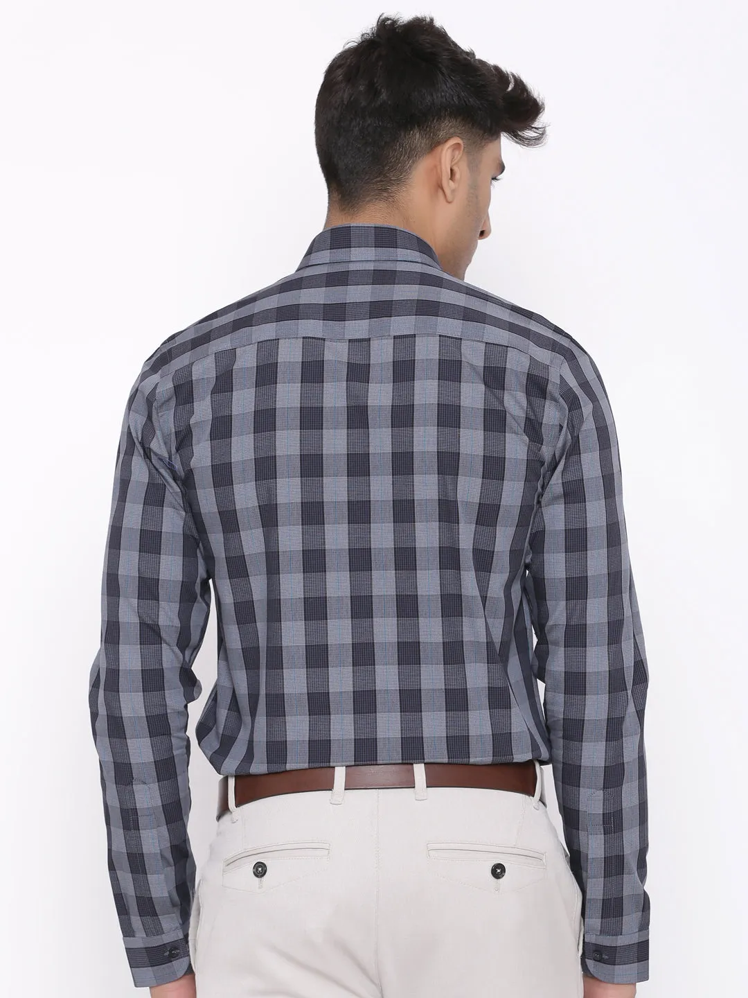 Grey Glen Plaid Checks Shirt