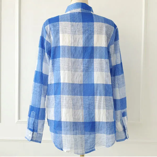 gumzzi  |Other Plaid Patterns Casual Style Long Sleeves Cotton