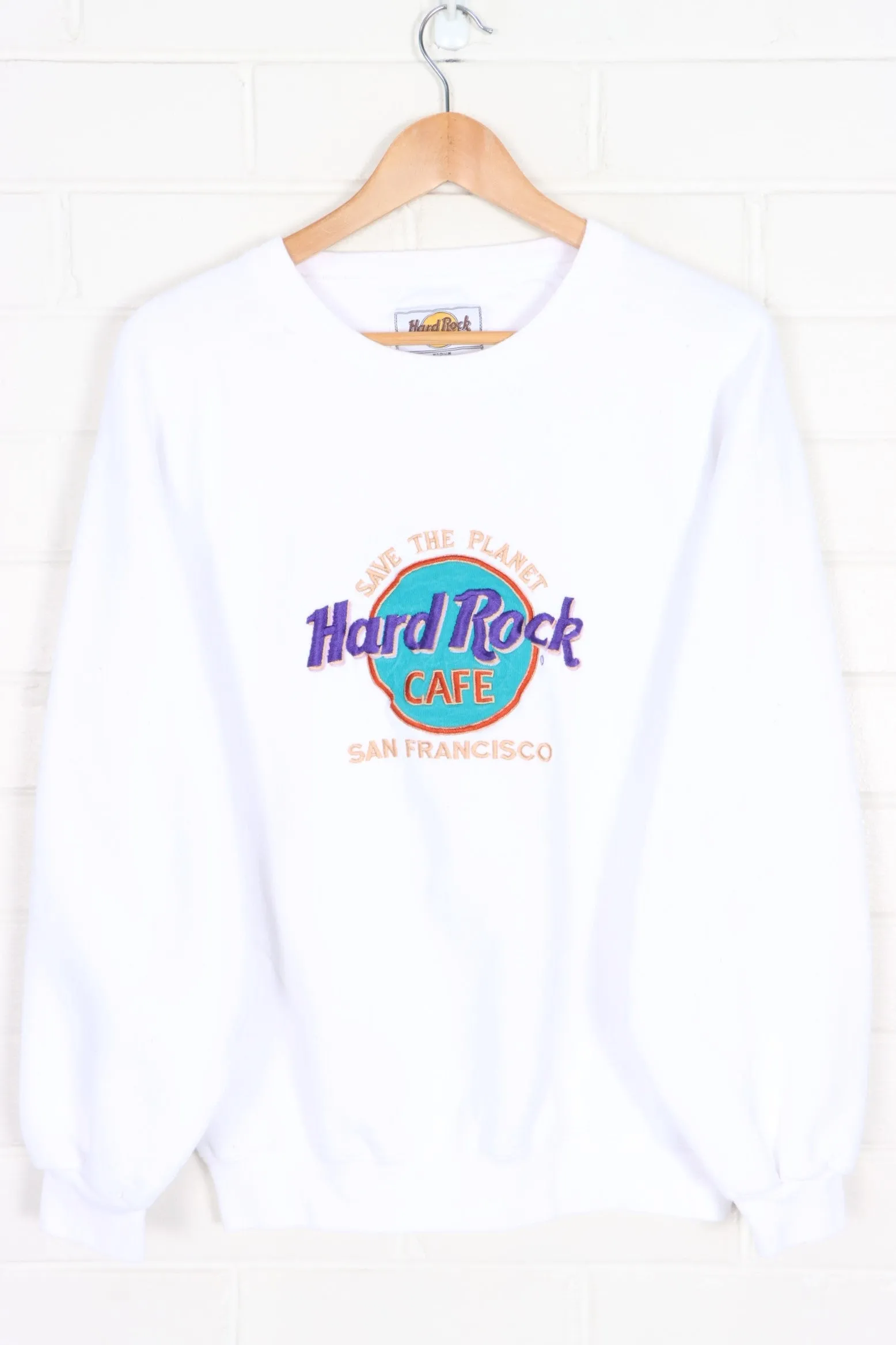 HARD ROCK CAFE San Francisco Embroidered Sweatshirt USA Made (M)