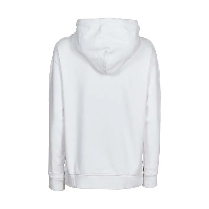 HOODED SWEATSHIRT AND POCKET WITH CLOUD PRINT Woman White