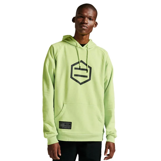 HOODED SWEATSHIRT WITH HEXAGON LOGO Man Yellow Black