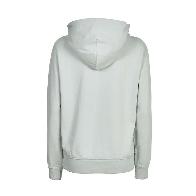 HOODED SWEATSHIRT WITH STANDARD NEW LOGO POCKET Woman Grigio Chiaro