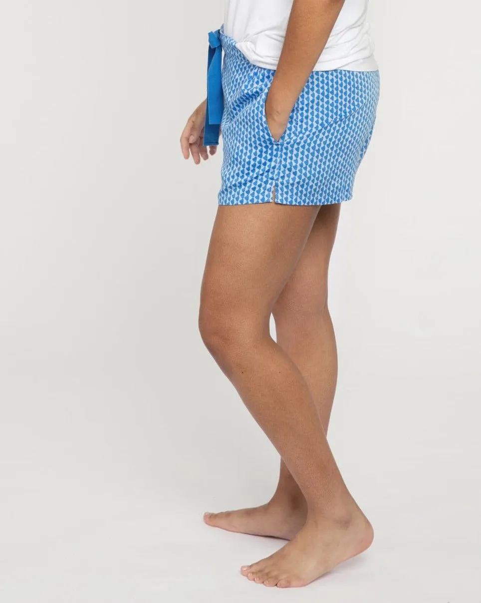 Hounds of Love organic cotton pyjama shorts, blue