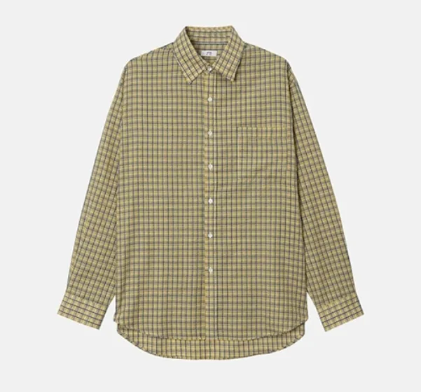 HUE  |Other Plaid Patterns Street Style Long Sleeves Cotton Shirts