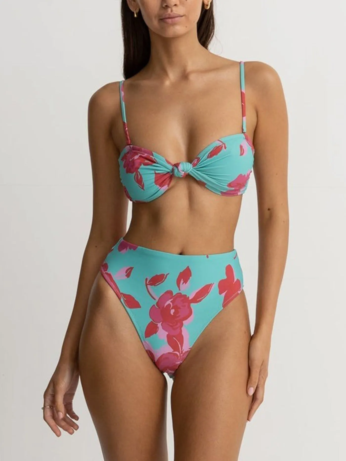 Inferna Floral Hi Waist Bikini Bottom