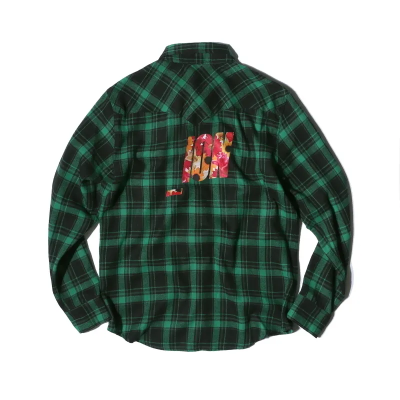 IONSEOUL  |Other Plaid Patterns Unisex Street Style Long Sleeves Logo