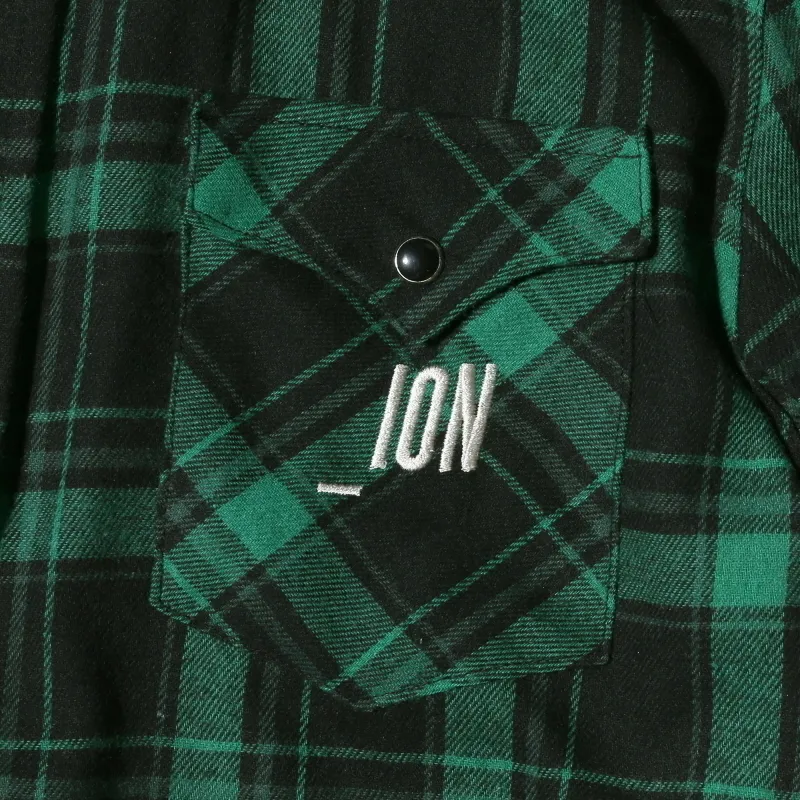 IONSEOUL  |Other Plaid Patterns Unisex Street Style Long Sleeves Logo