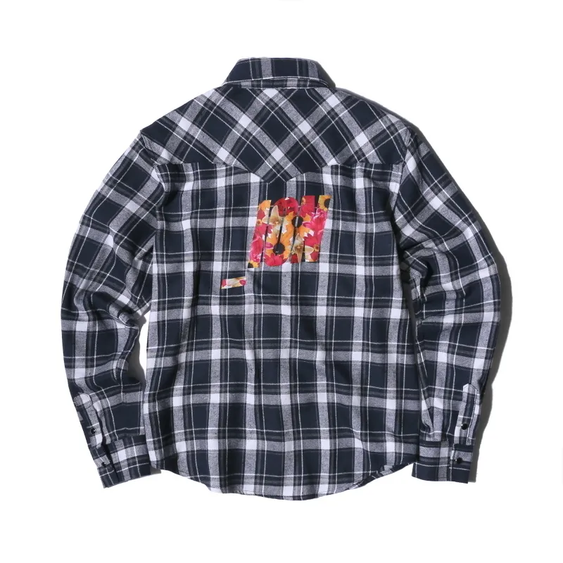 IONSEOUL  |Other Plaid Patterns Unisex Street Style Long Sleeves Logo