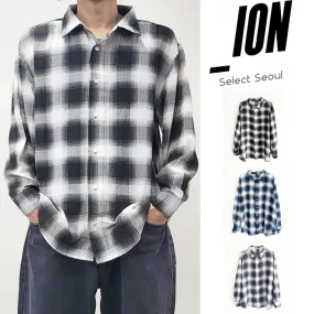 IONSEOUL  |Other Plaid Patterns Unisex Street Style Long Sleeves Shirts