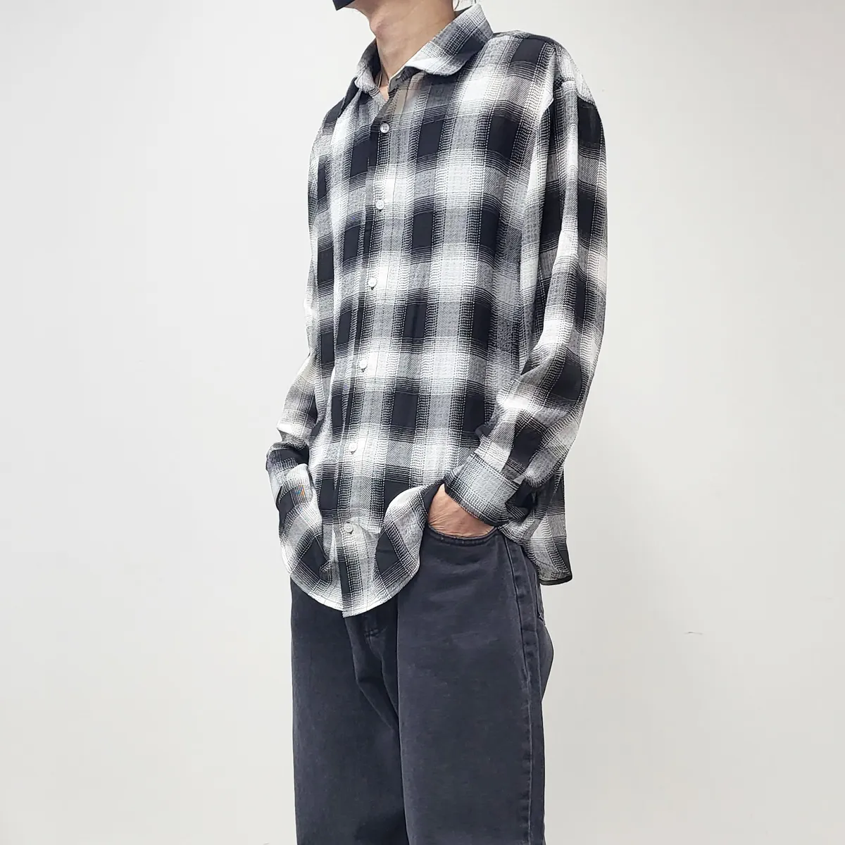 IONSEOUL  |Other Plaid Patterns Unisex Street Style Long Sleeves Shirts