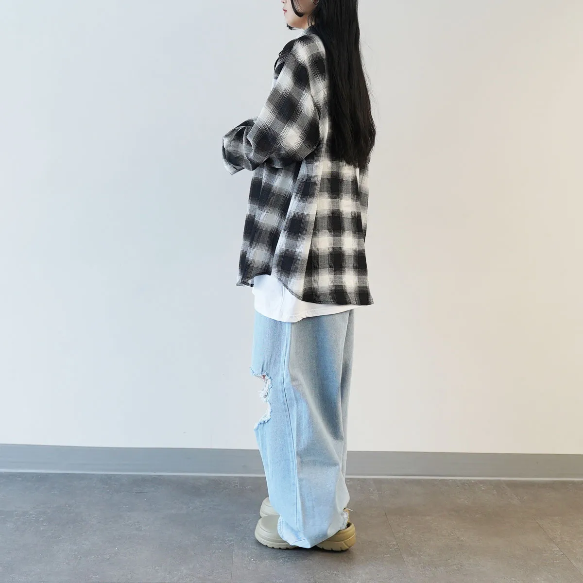 IONSEOUL  |Other Plaid Patterns Unisex Street Style Long Sleeves Shirts