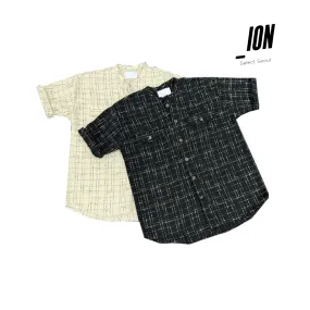 IONSEOUL  |Other Plaid Patterns Unisex Street Style Short Sleeves