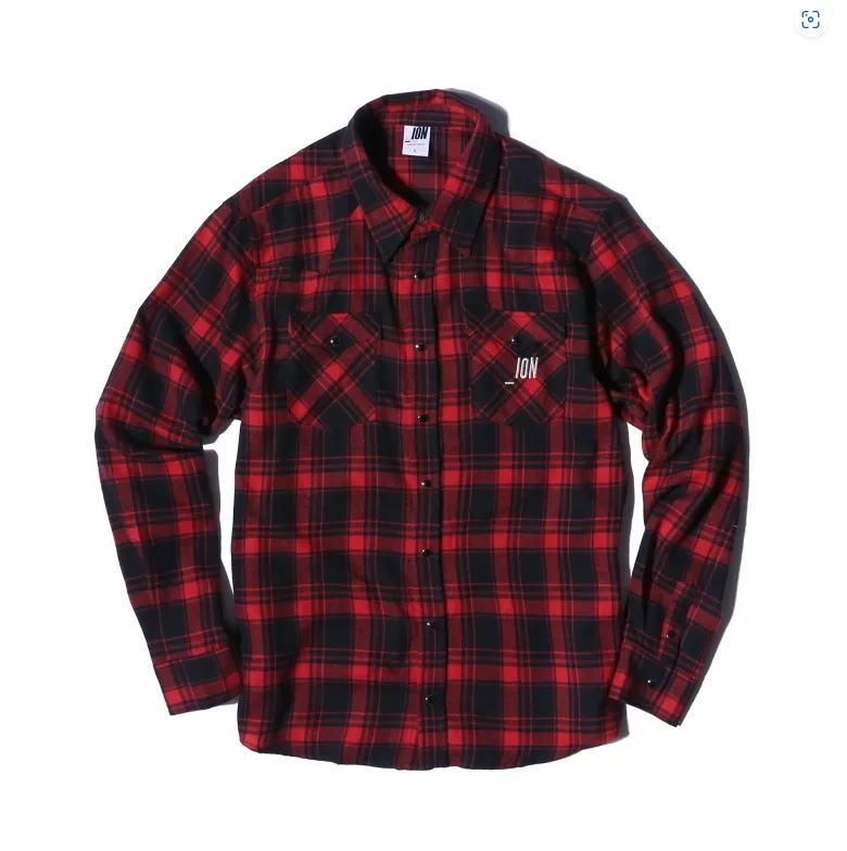 IONSEOUL  |Tartan Other Plaid Patterns Unisex Street Style Long Sleeves