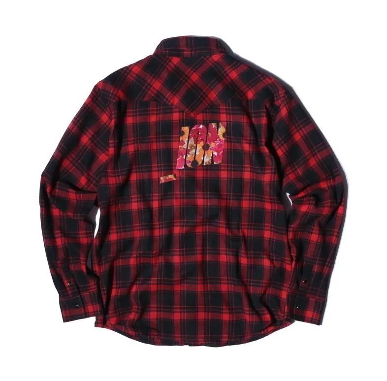 IONSEOUL  |Tartan Other Plaid Patterns Unisex Street Style Long Sleeves