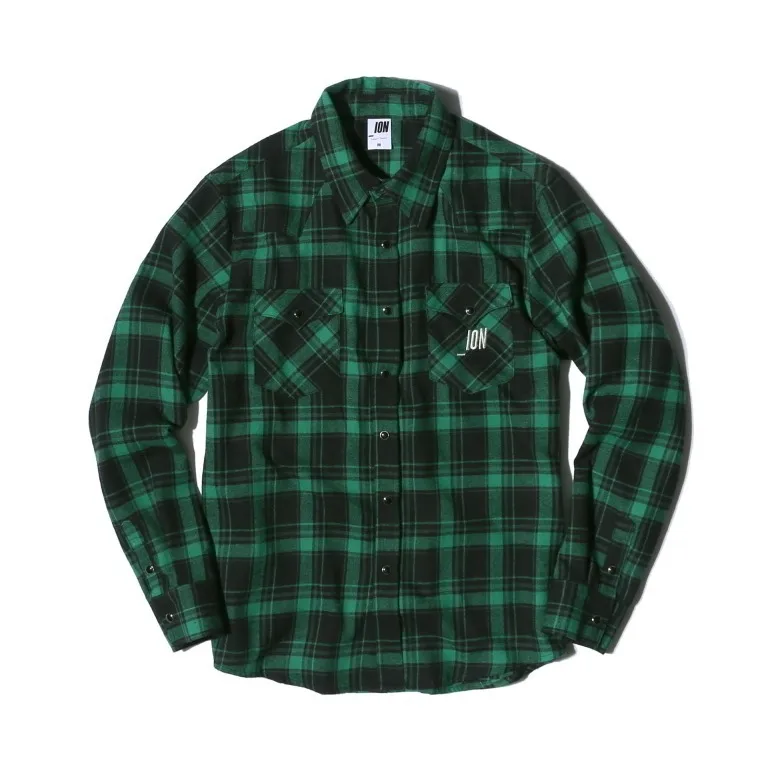 IONSEOUL  |Tartan Other Plaid Patterns Unisex Street Style Long Sleeves