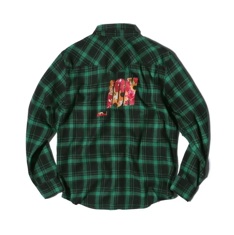 IONSEOUL  |Tartan Other Plaid Patterns Unisex Street Style Long Sleeves