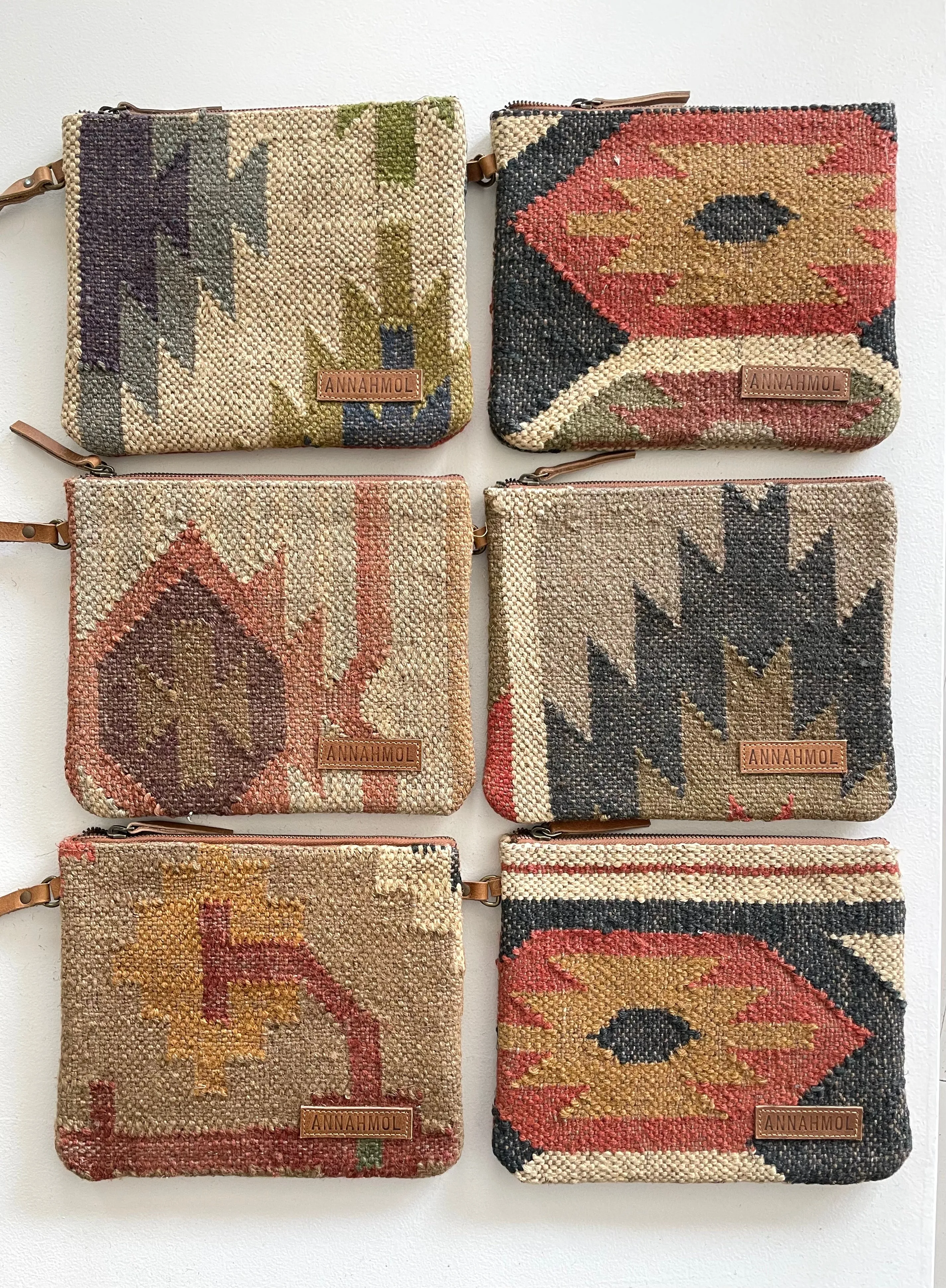 Kilim & Leather Clutch