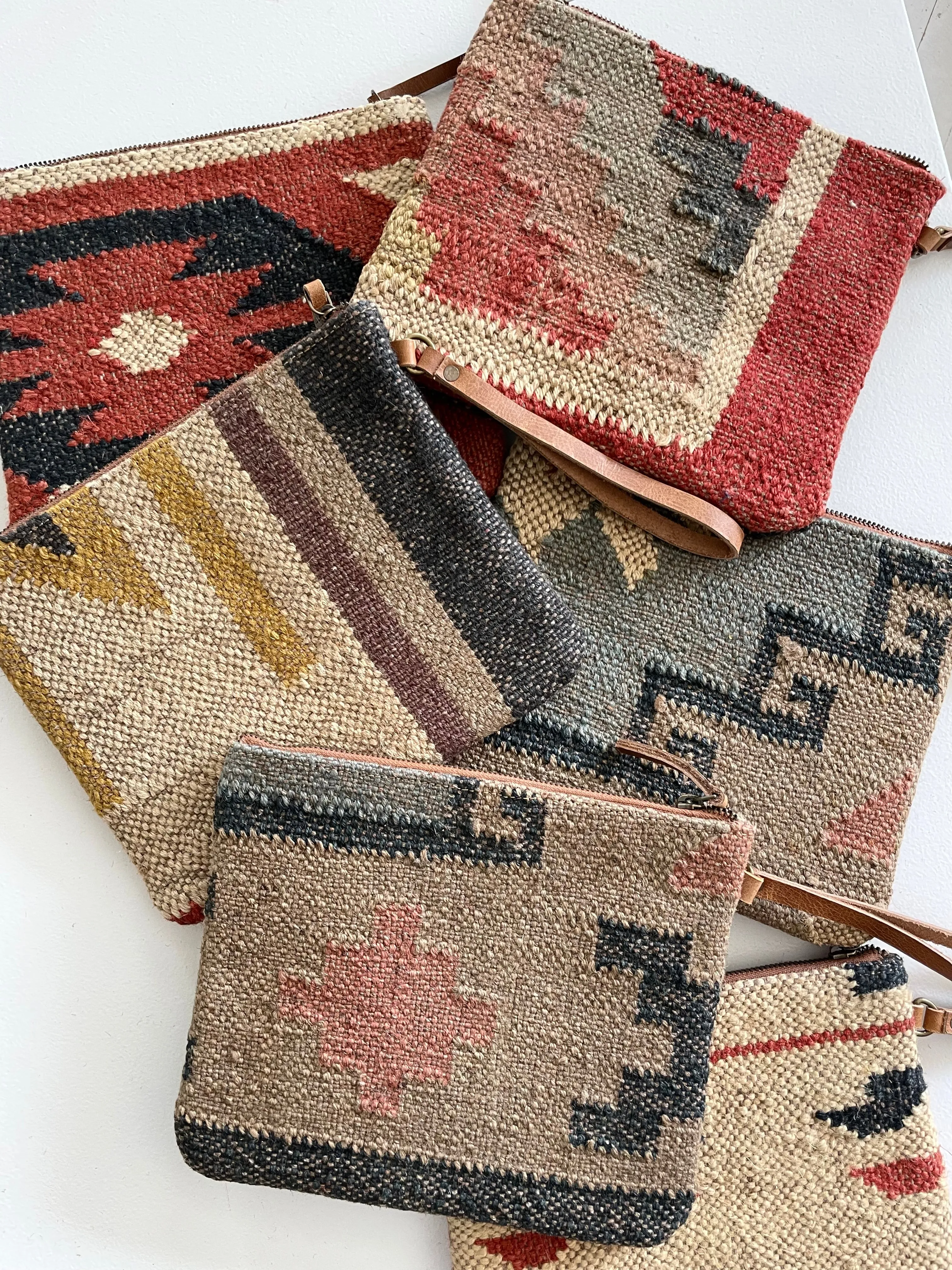 Kilim & Leather Clutch