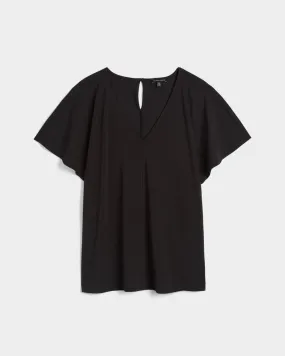 Lansbury Crepe Jersey Blouse - Black