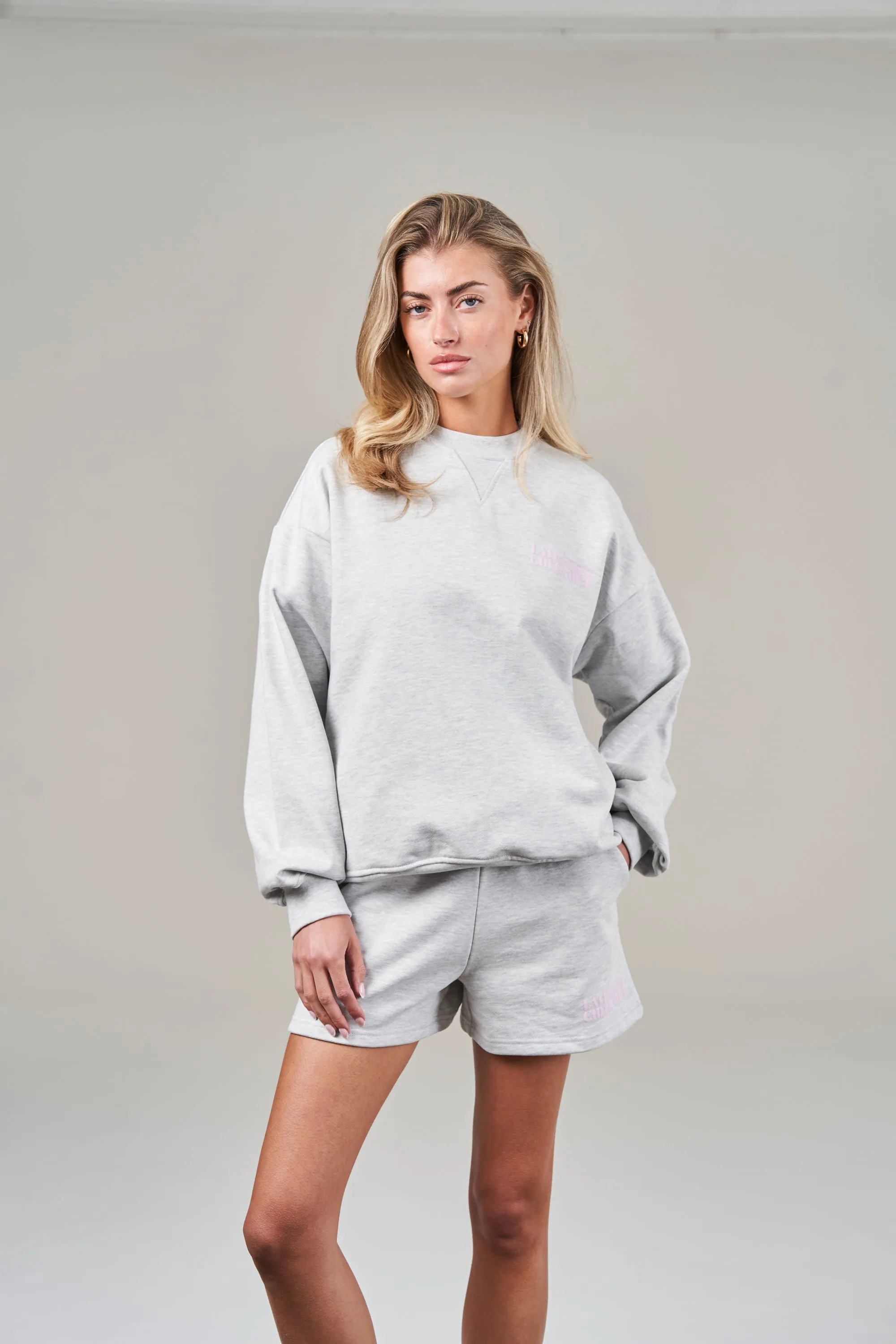 LATE CHECKOUT SWEATSHIRT - GREY MARL