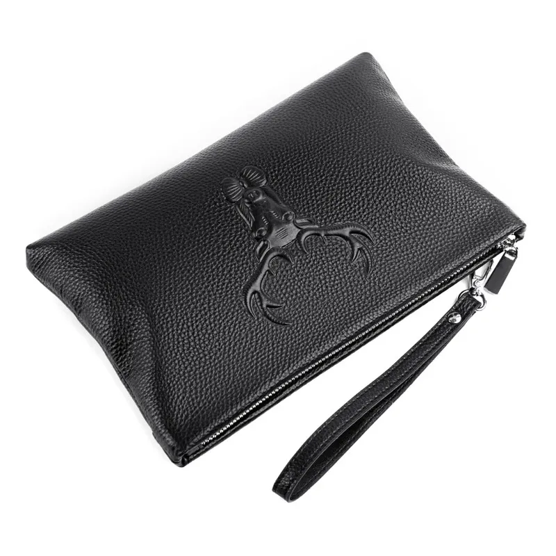 Leather Clutch for Men Organizer Wrist Bag 