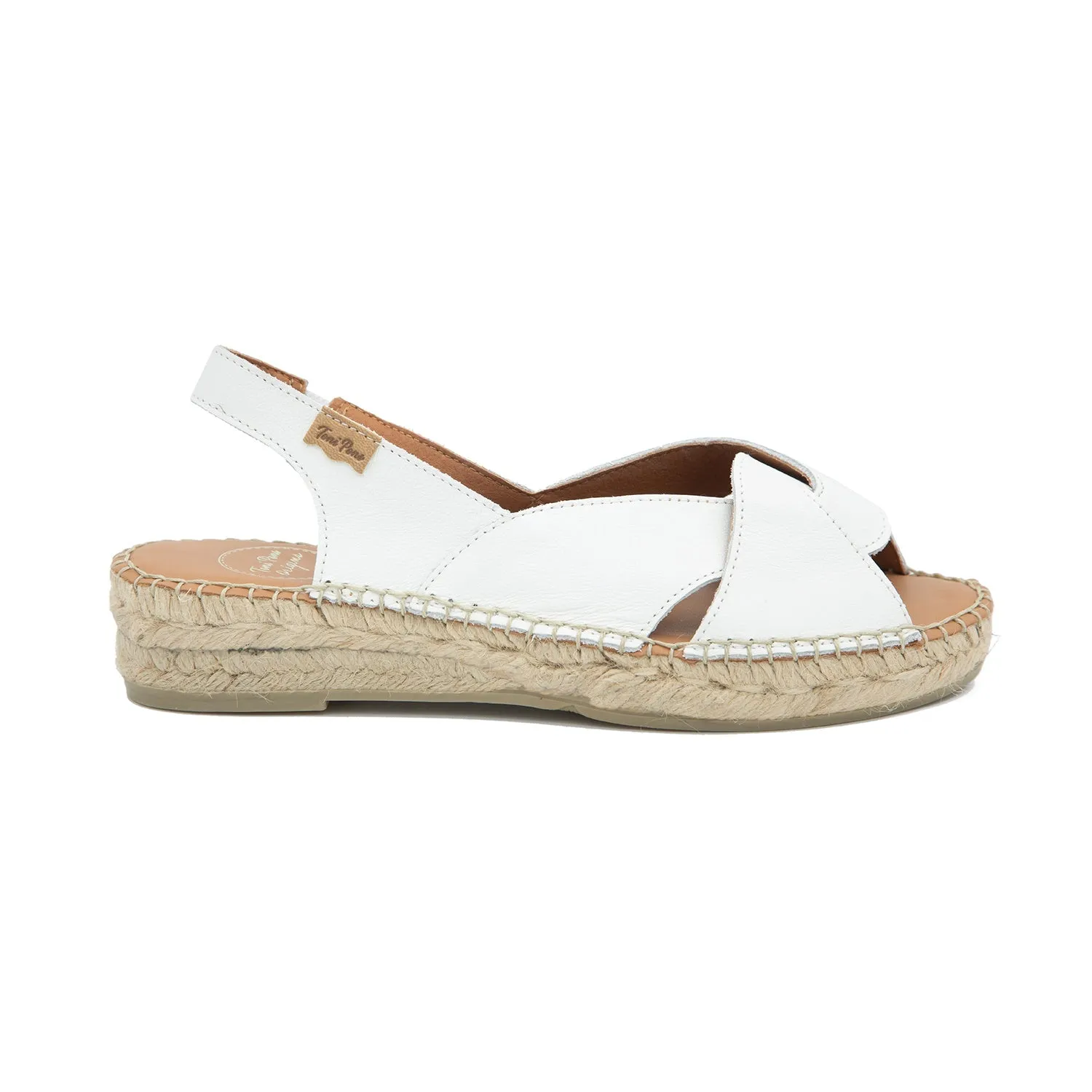 Leather Wedege Espadrille for Women - Enola-P