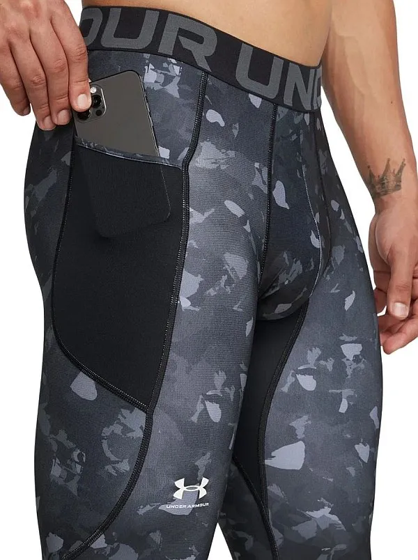 leggings Under Armour HeatGear Armour Printed - Black/White - men´s