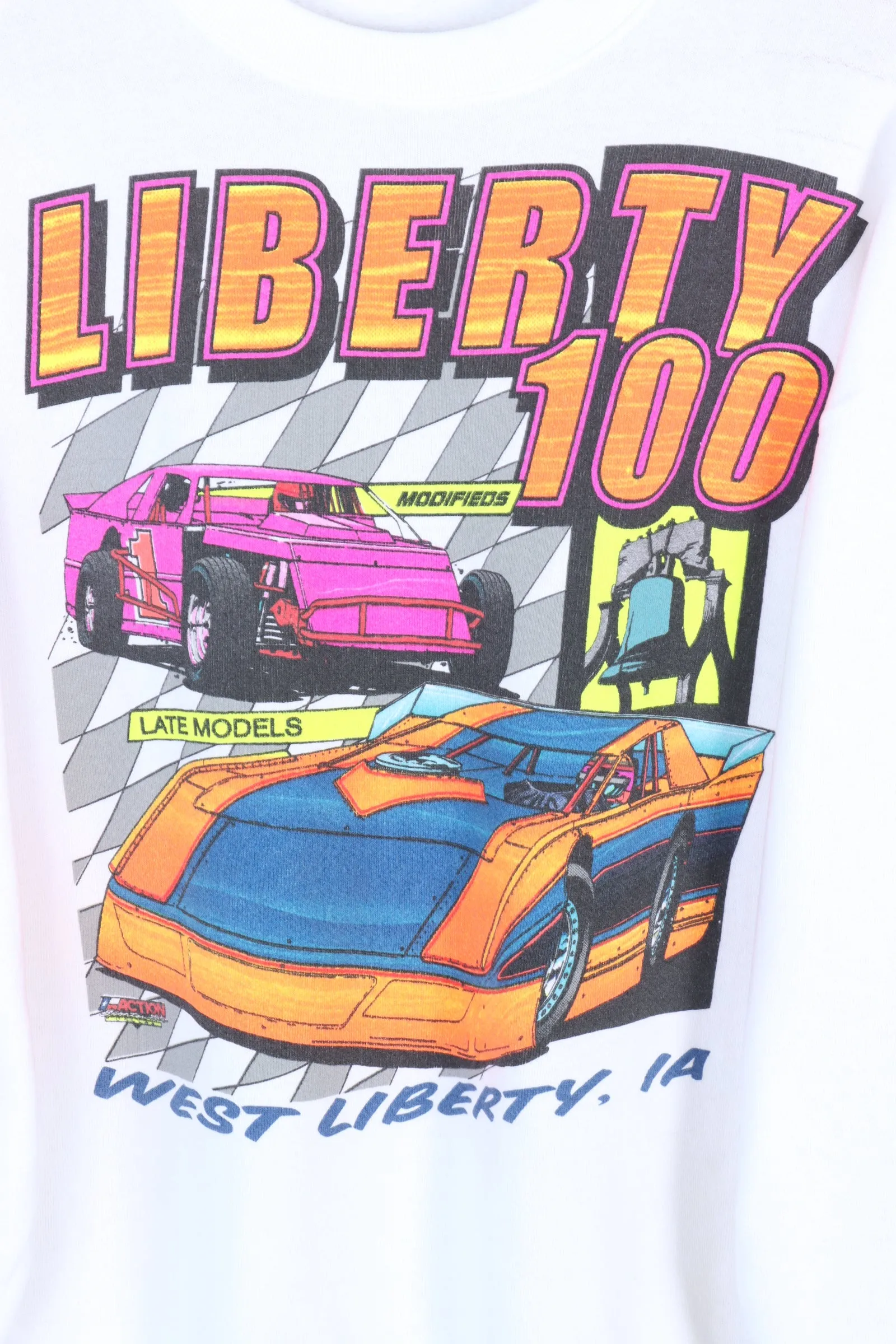 LIBERTY 100 Fluro Racing Cars Front & Back Sweatshirt (XL)