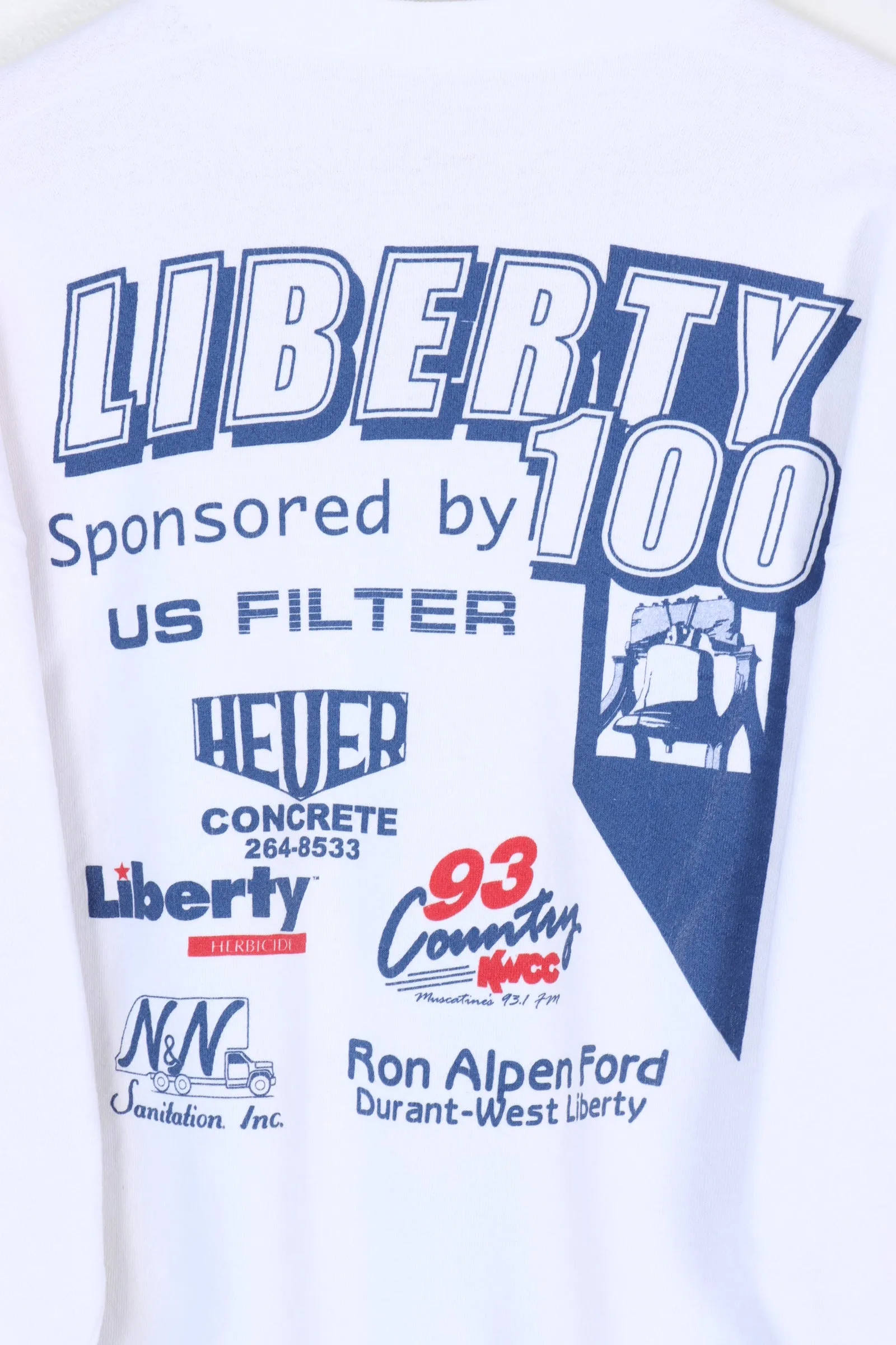 LIBERTY 100 Fluro Racing Cars Front & Back Sweatshirt (XL)