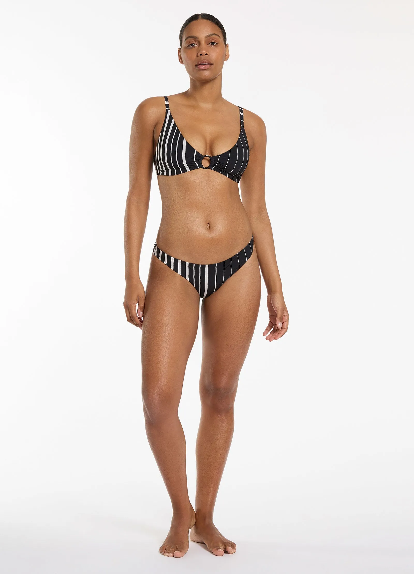 Lunar Stripe Lunar Stripe Hipster Bikini Bottom - Black/Chalk