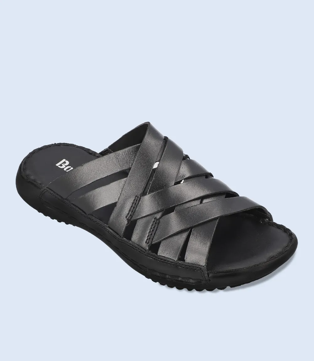 M7655-BLACK-Men Slipper