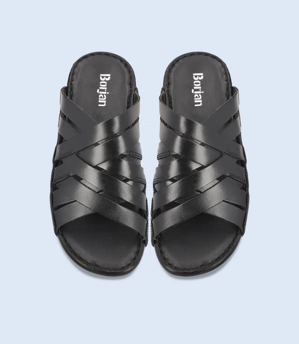 M7655-BLACK-Men Slipper