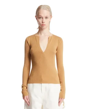 Maglia Beige In Cashmere