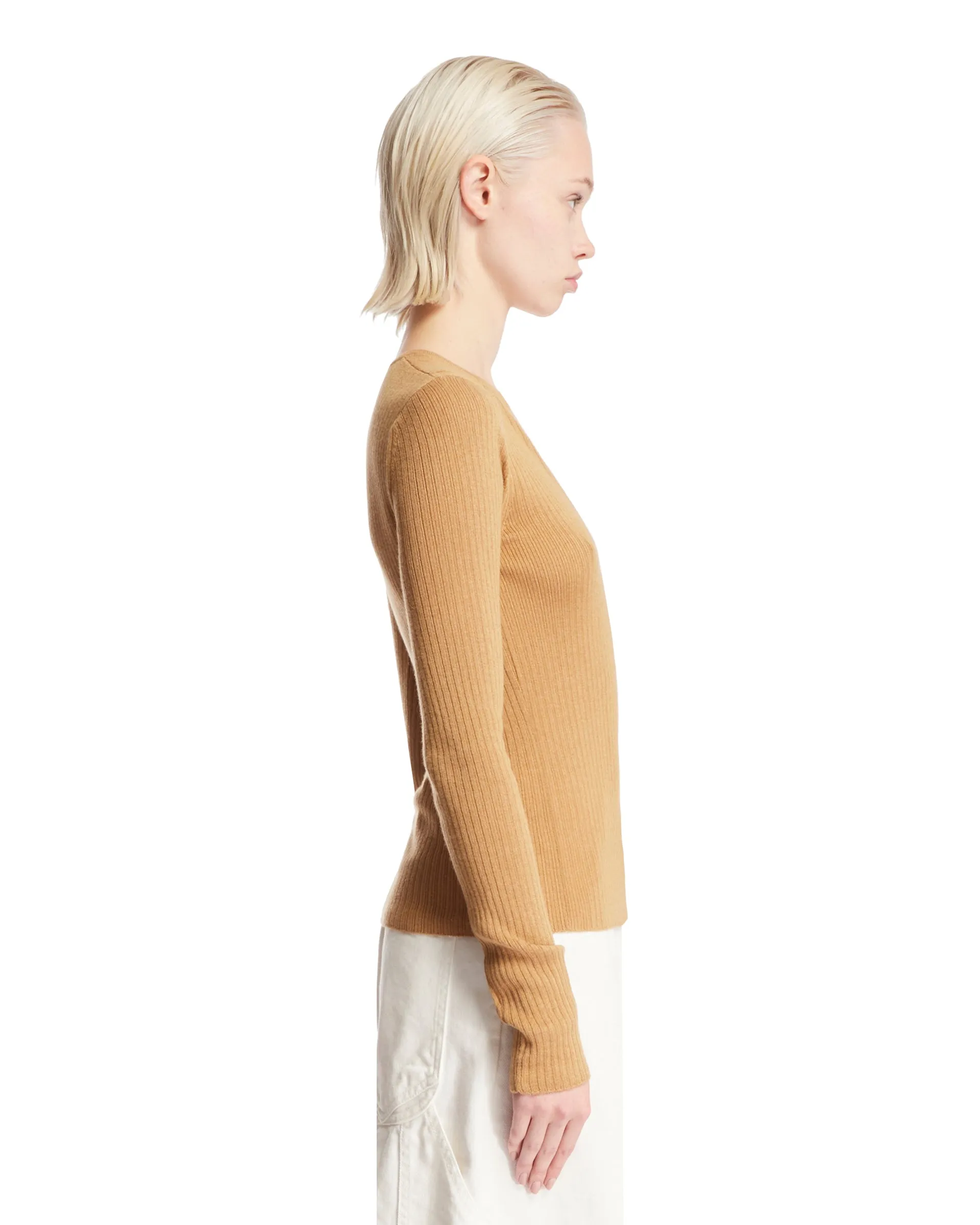 Maglia Beige In Cashmere