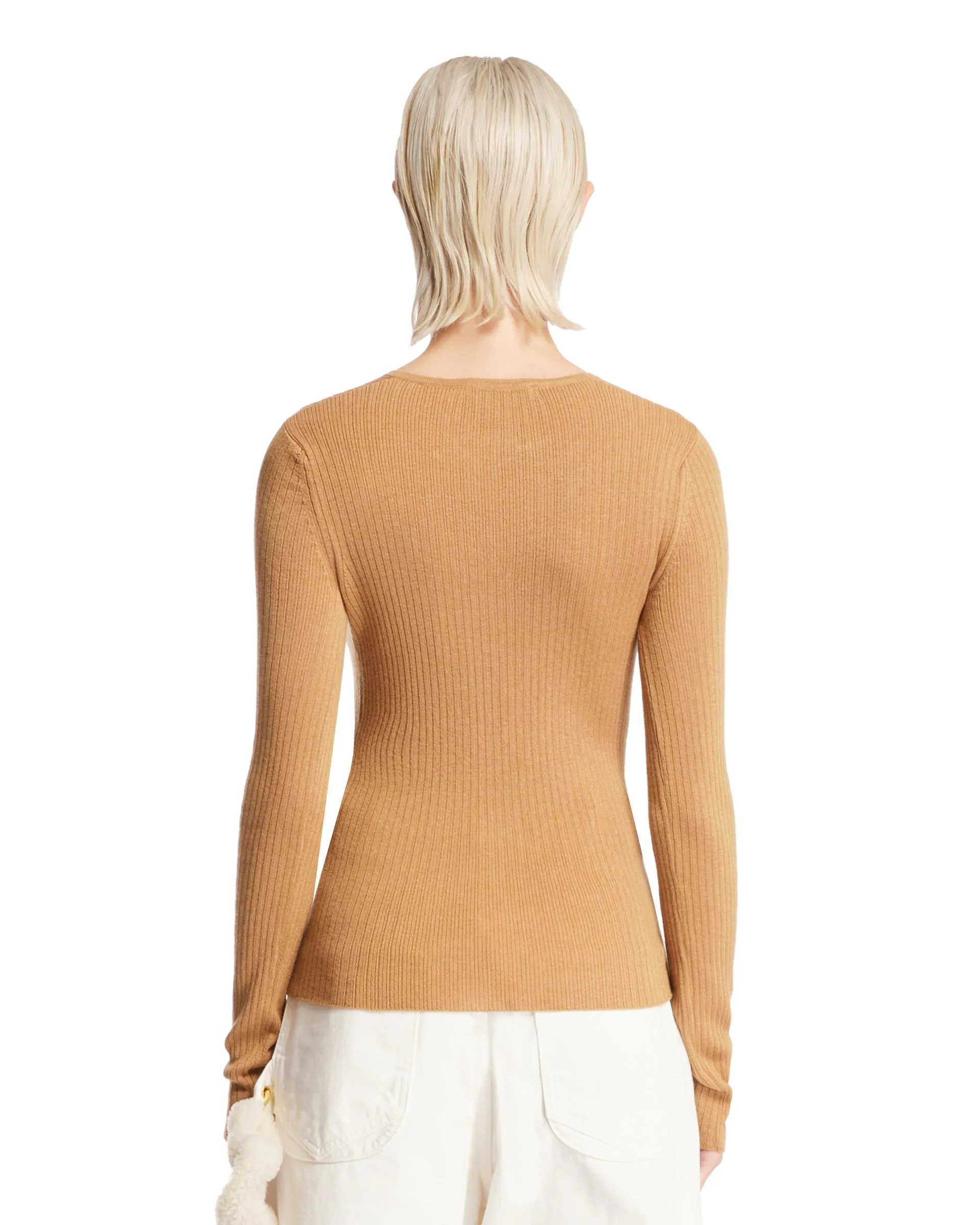 Maglia Beige In Cashmere