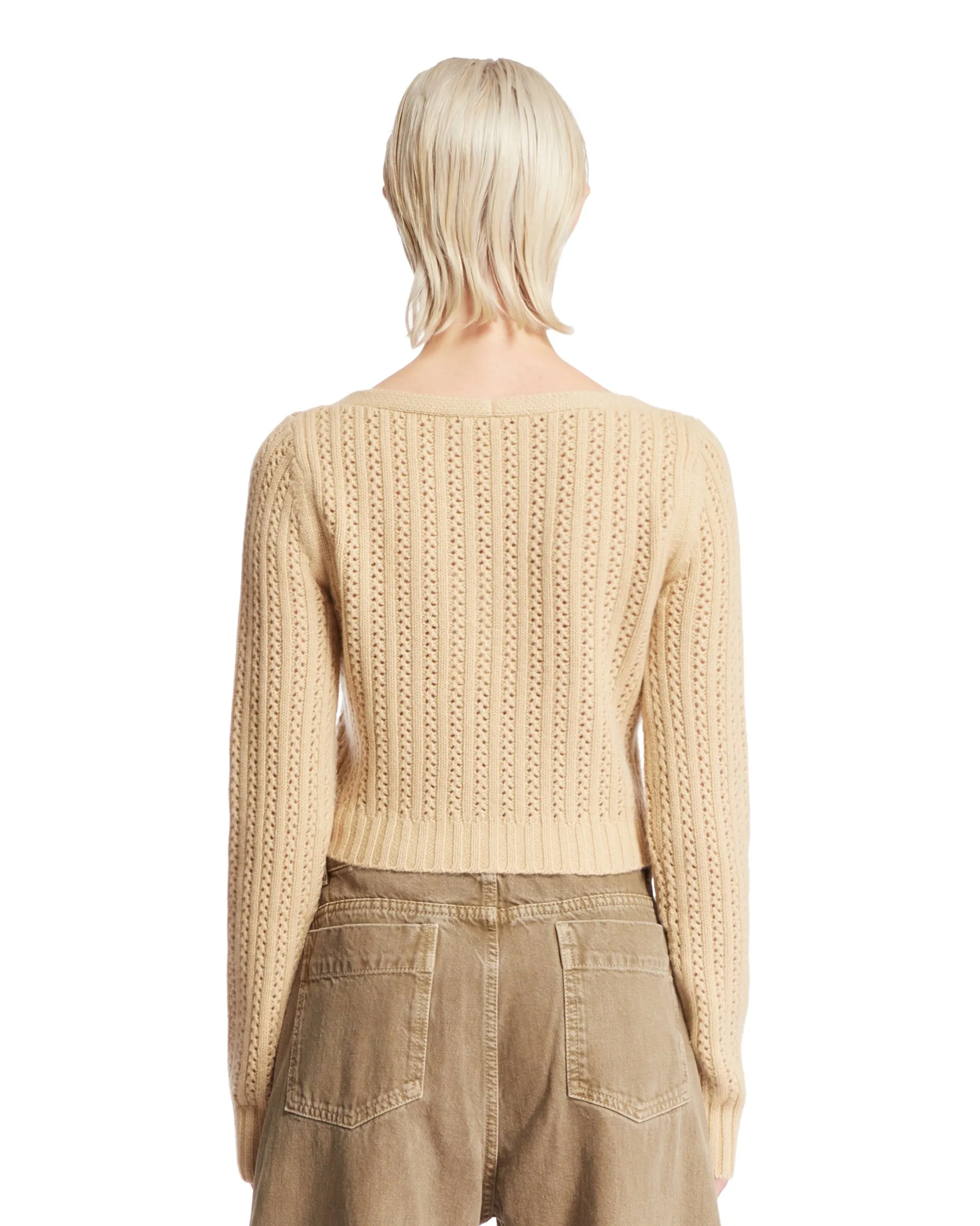 Maglione Beige Cropped