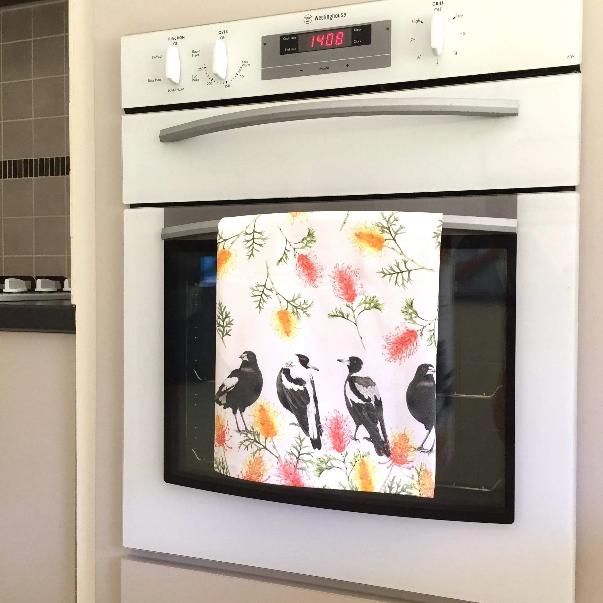 Magpie Tea towel