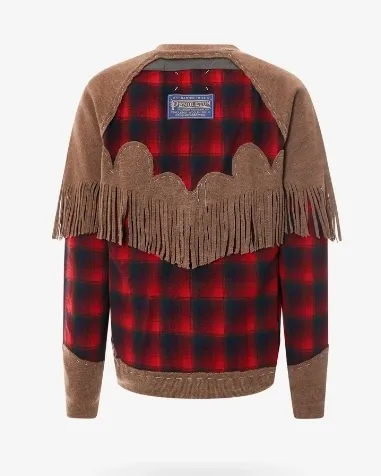 Maison Margiela  |Other Plaid Patterns Wool Fringes Logo Designers Cardigans