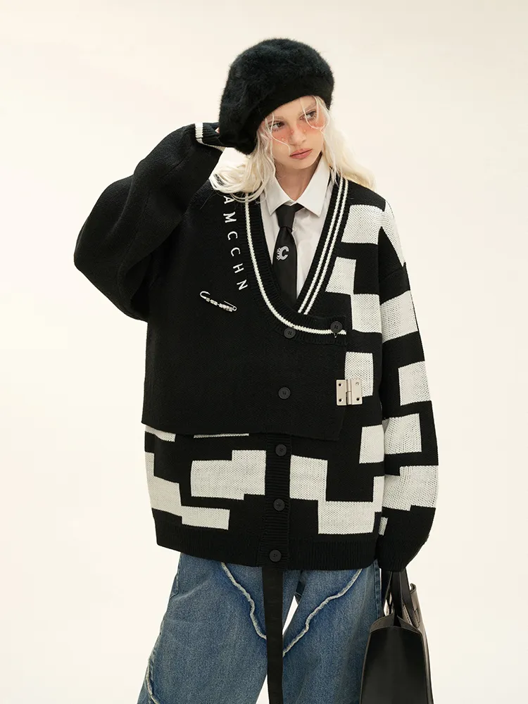 MAMC  |Other Plaid Patterns Monogram Unisex Plain Oversized