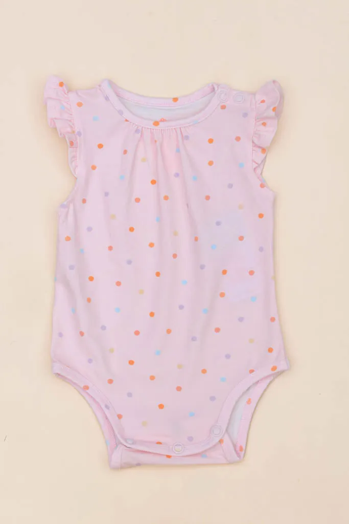 Millie Onesie - Pink Polka Dots