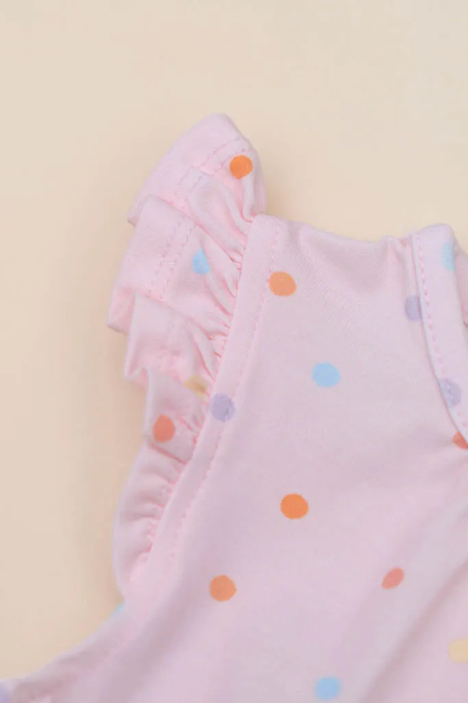 Millie Onesie - Pink Polka Dots