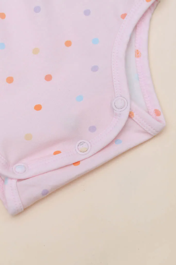 Millie Onesie - Pink Polka Dots