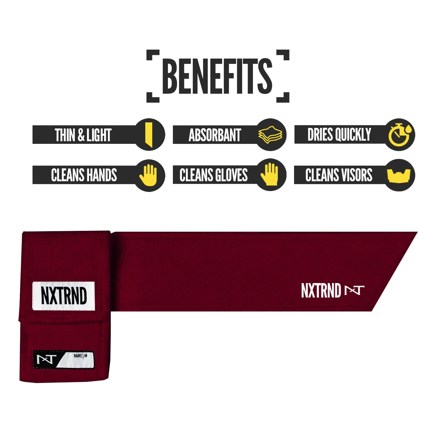 Nxtrnd Streamer Football Towel Maroon