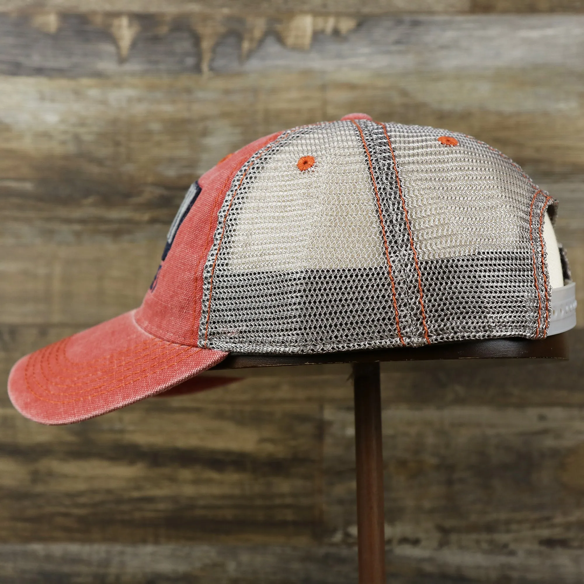 OCNJ Block Ocean City Wordmark Mesh Trucker Hat | Nantucket Red Trucker Hat