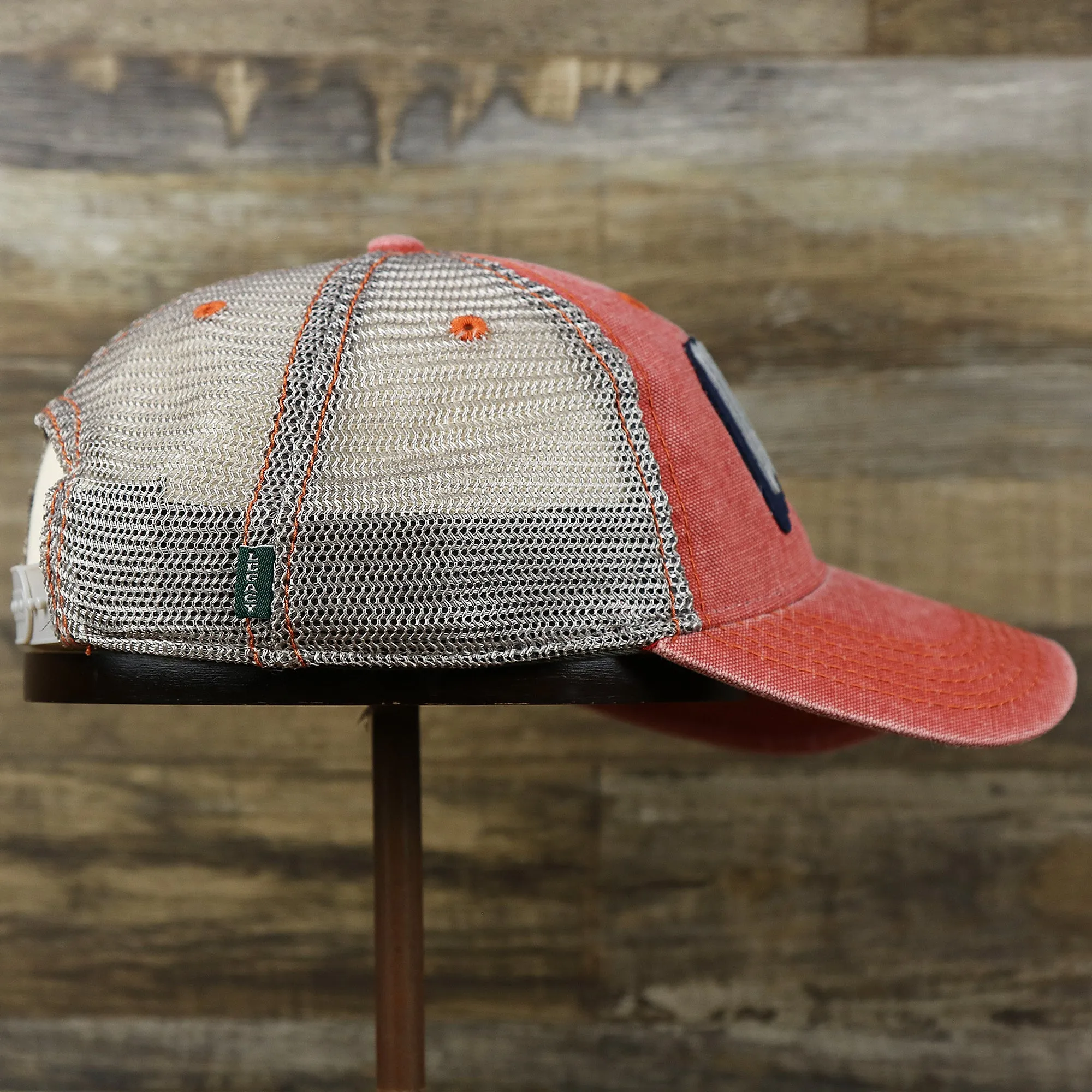 OCNJ Block Ocean City Wordmark Mesh Trucker Hat | Nantucket Red Trucker Hat