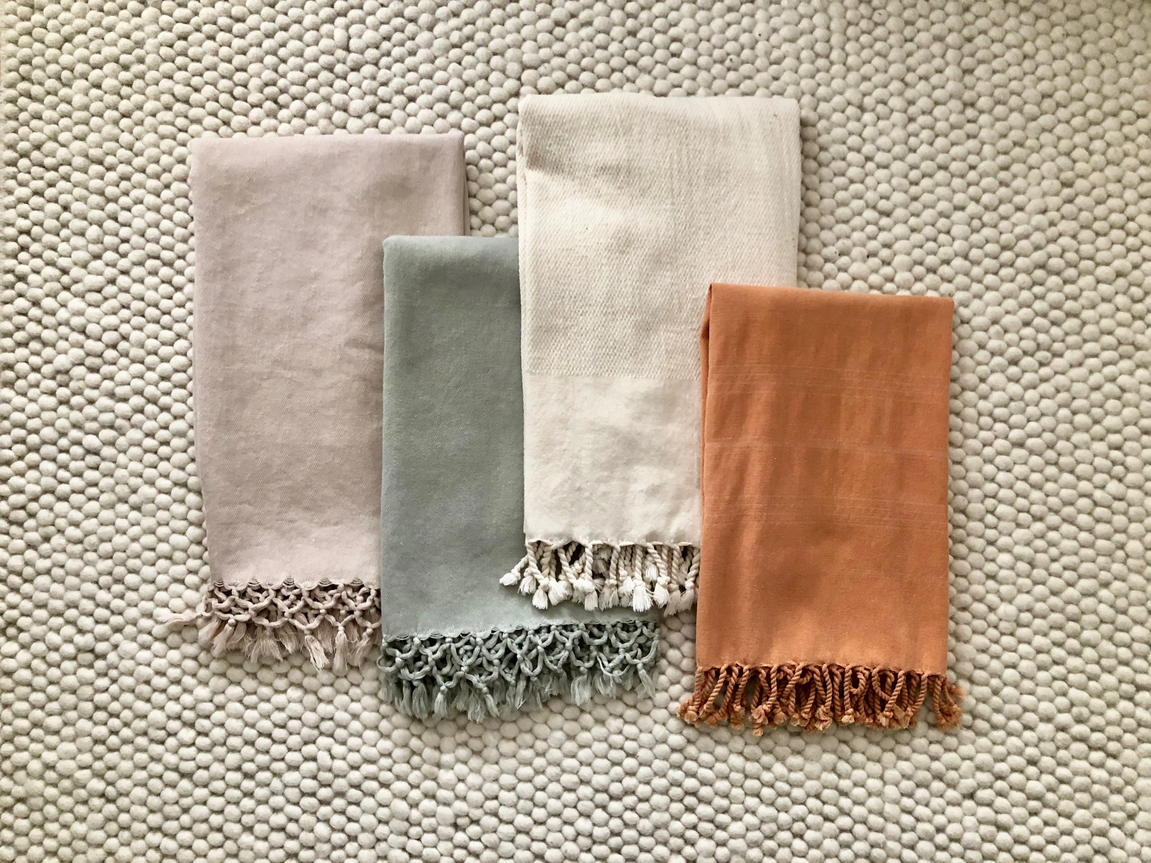 Organic Stonewashed Cotton Turkish Towels