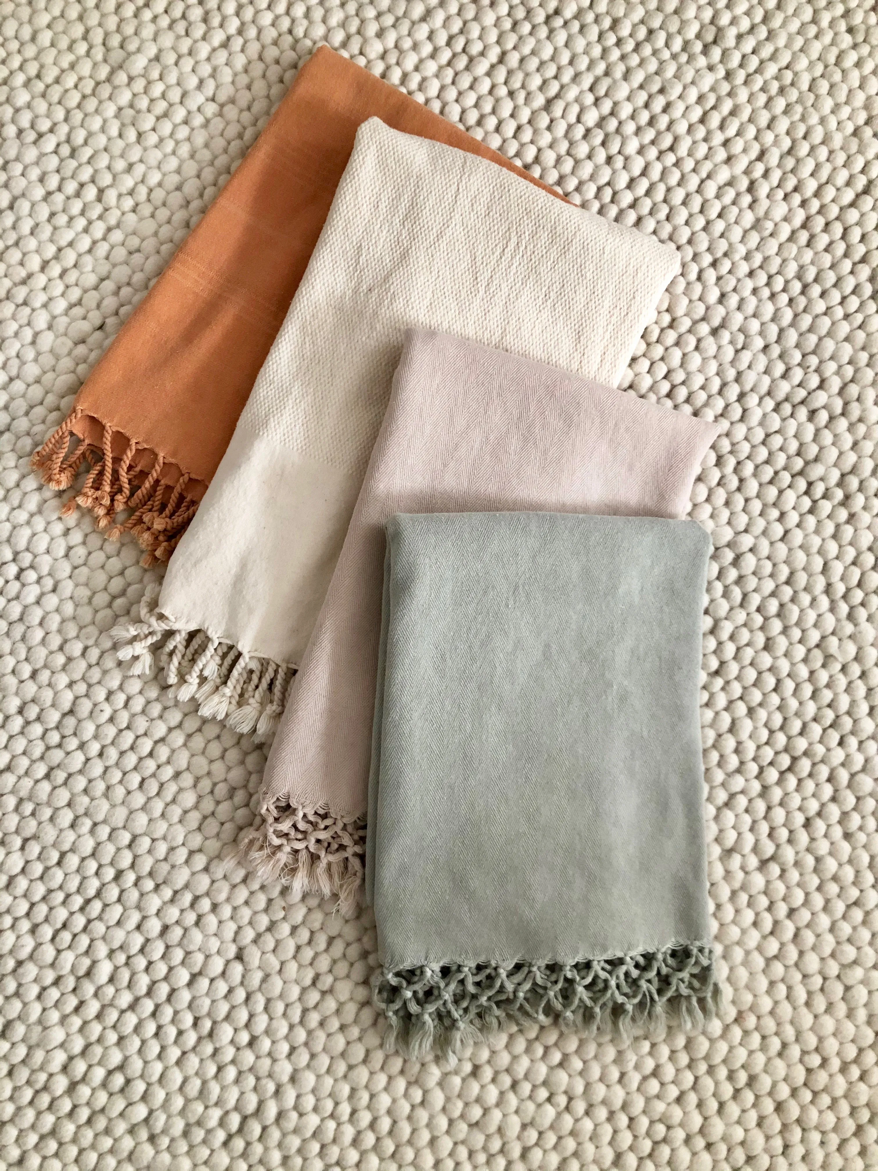 Organic Stonewashed Cotton Turkish Towels