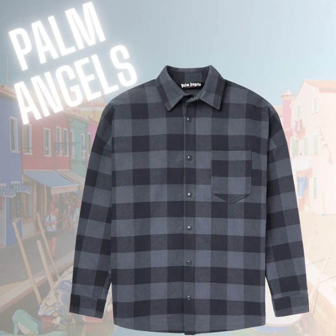 Palm Angels  |Other Plaid Patterns Street Style Long Sleeves Cotton Logo